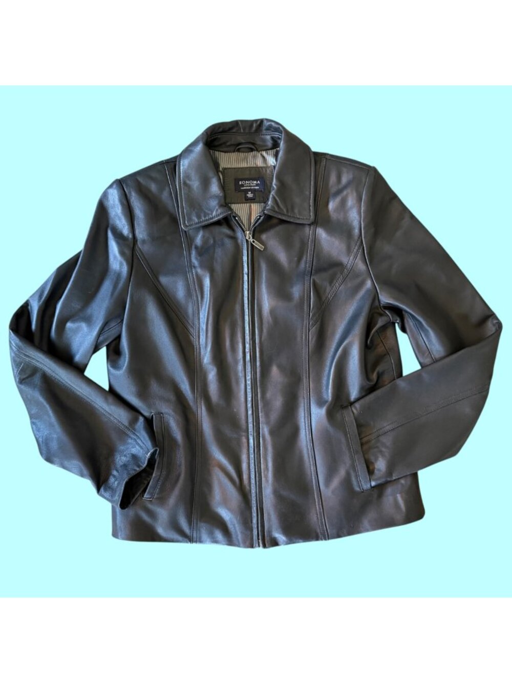 Vintage Sonoma LifeStyle Lambskin Butter Soft Classic Leather Jacket M